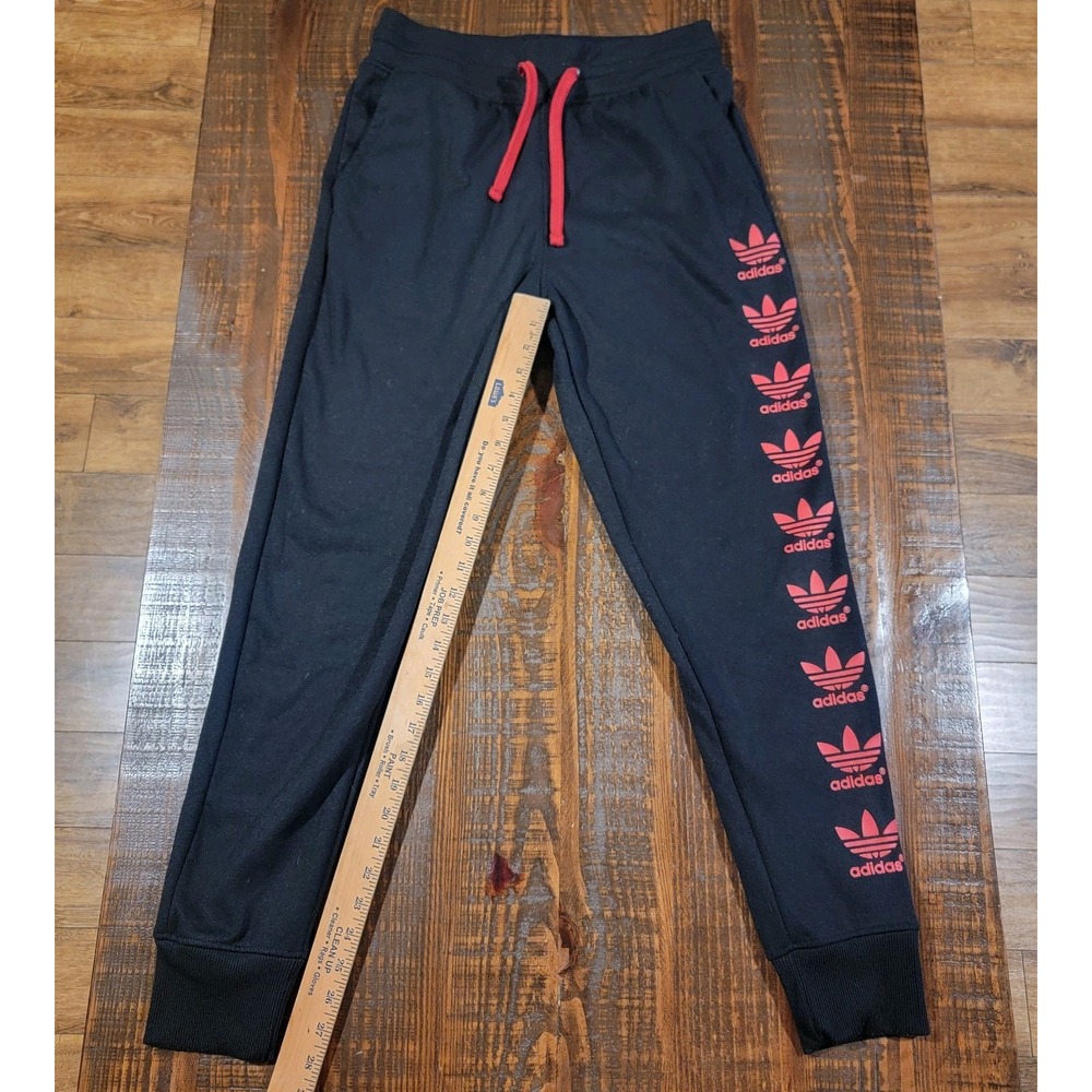 Adidas Men's Black & Red Jogger Activewear Pants size M with Pockets 28" inseam